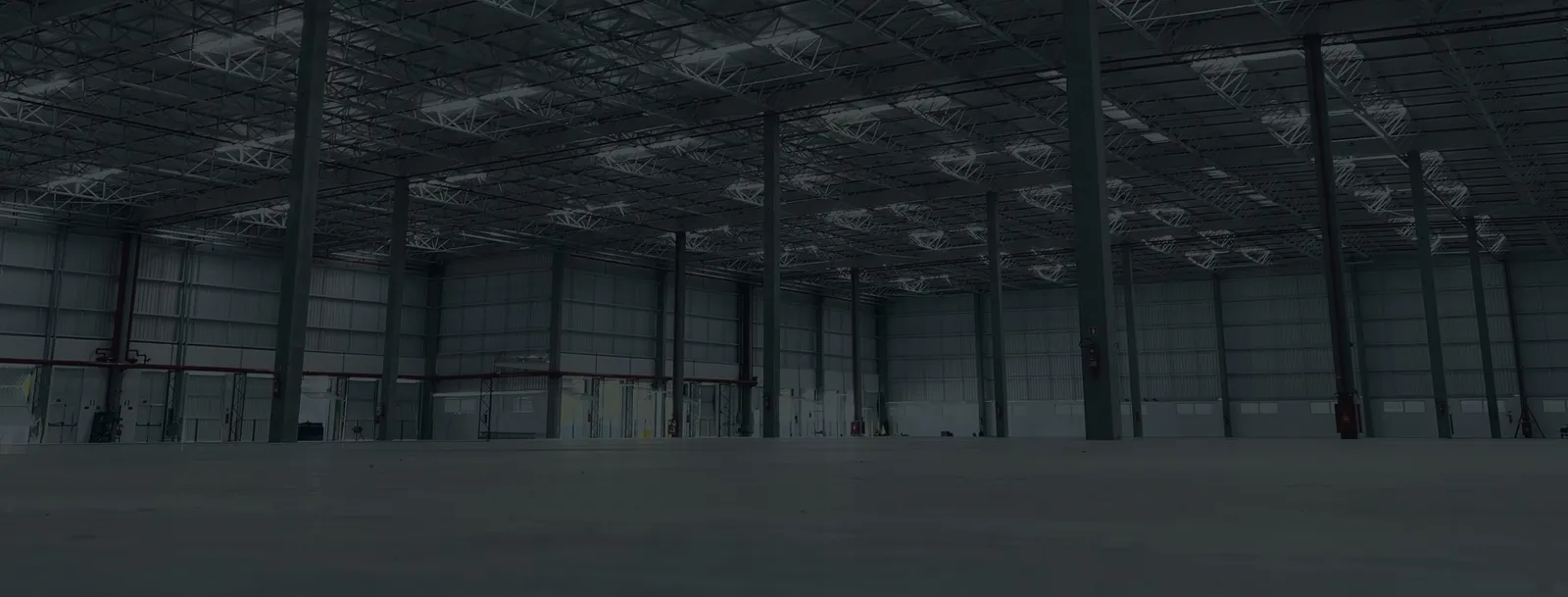 Interior de galpão logístico construído pela MM Obras